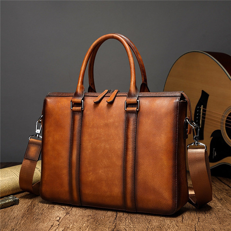 Leather Work Handbags - Деловой портфель YETTIES из натуральной кожи