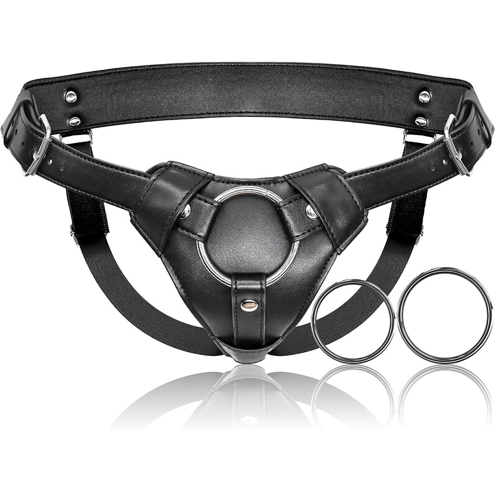 Leather Work Harness - Ремень-держатель для дилдо, секс-игрушки для взрослых,