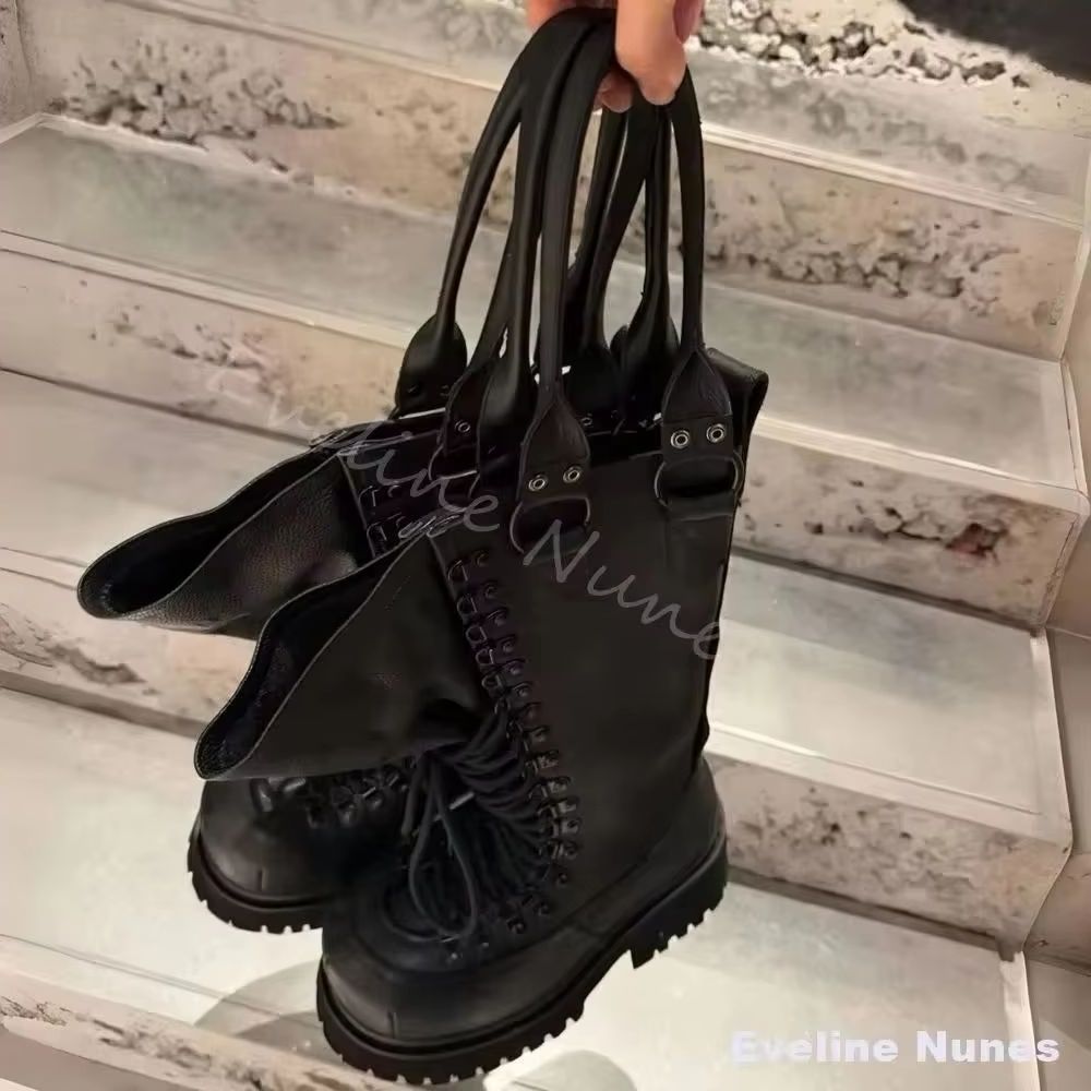Leather Work Boots - Ретро-ботинки из натуральной кожи для женщин,