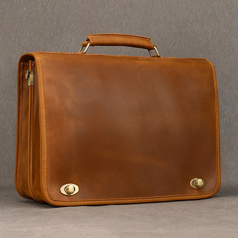 Leather Work Bag Laptop - Индивидуальная сумка для ноутбука из натуральной