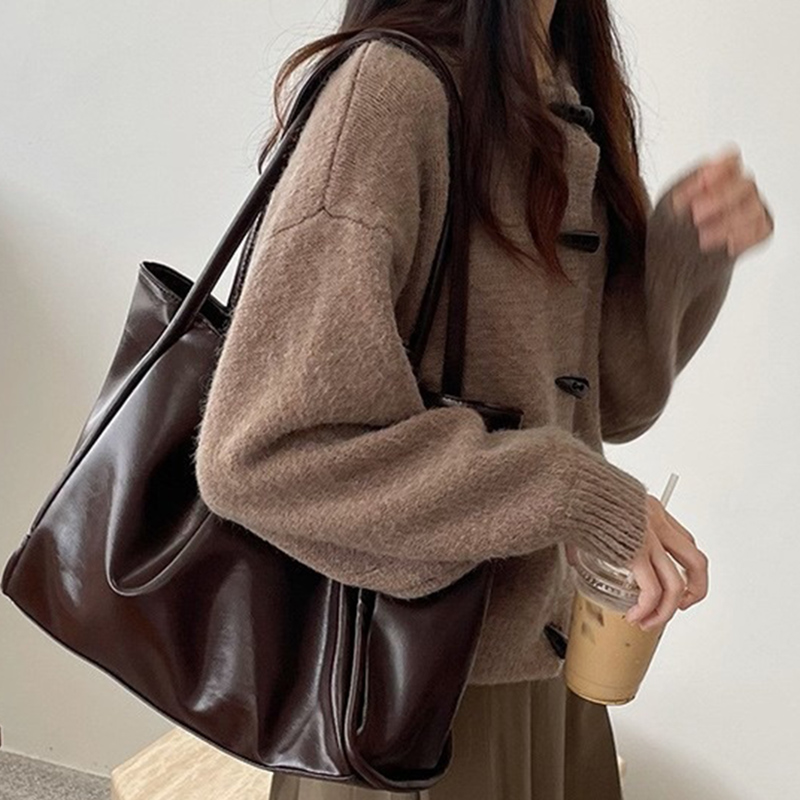 Leather Work Handbags - Женская винтажная сумка-тоут 2026 года: новая