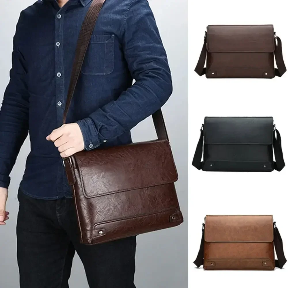 Leather Work Bag Laptop - Мужской портфель из искусственной кожи Tote