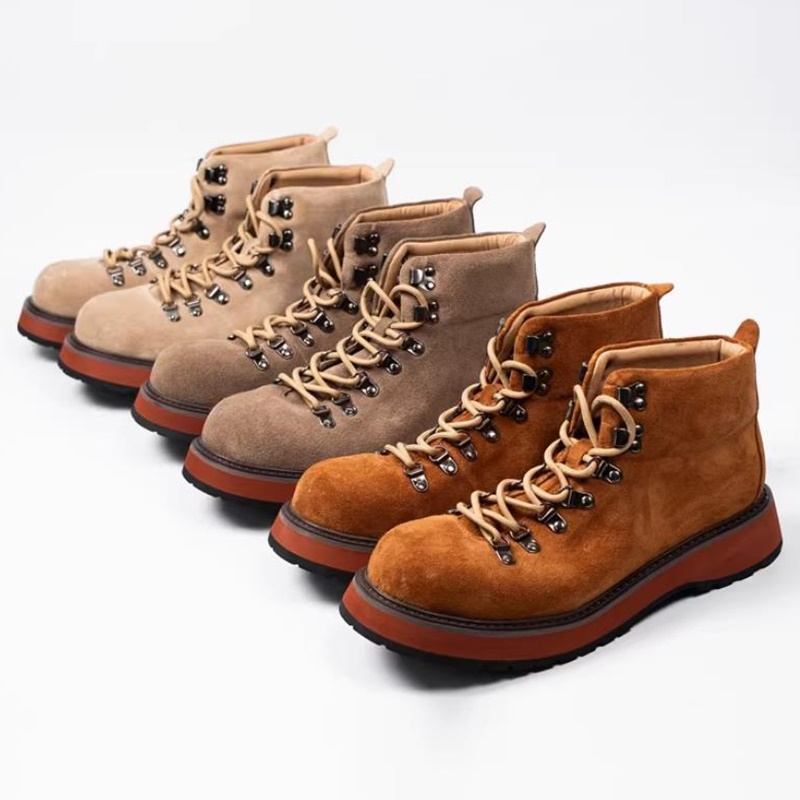 Leather Work Boots - Японские мужские ботинки с толстой подошвой