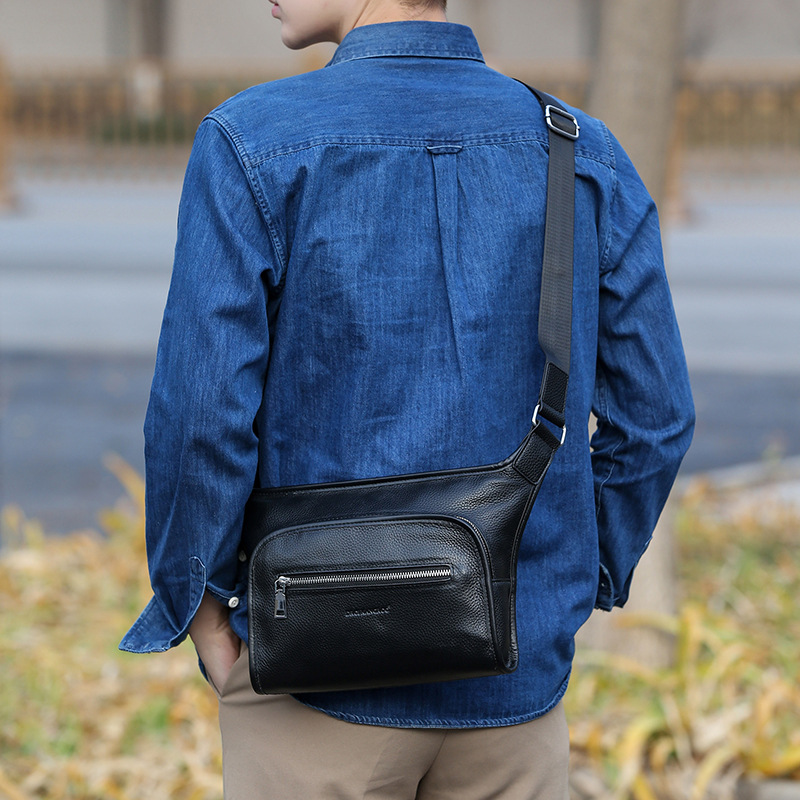 Leather Work Bag Mens - Кожаная новая коммерческая водонепроницаемая сумка через