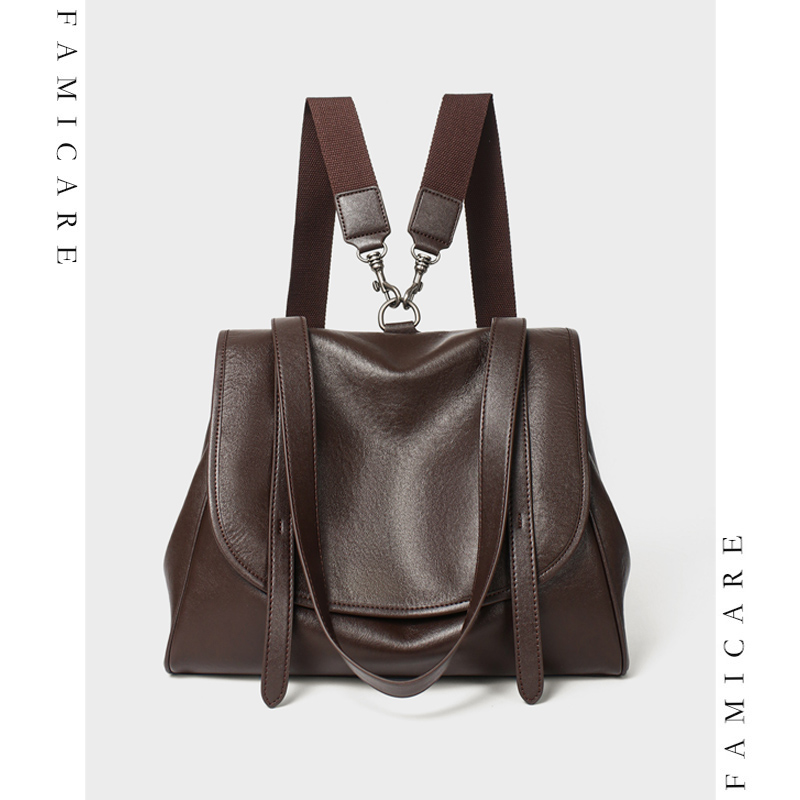 Leather Work Womens Backpack - Женский винтажный рюкзак из мягкой спилка,