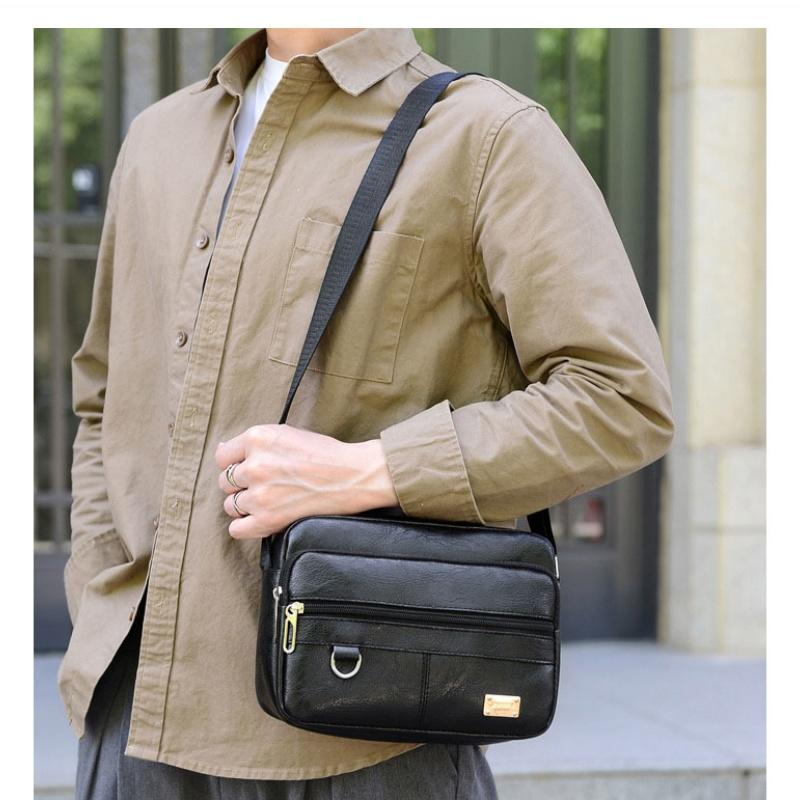 Кожаная мужская сумка-слинг, с – обзор и цена Leather Work Bag Mens