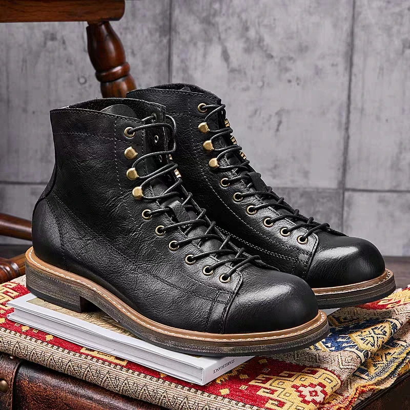 Мужские ботинки ручной работы  – обзор и цена Leather Work Boots