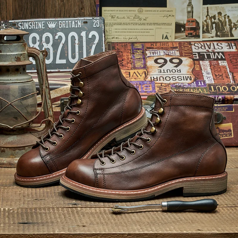 Мужские ботинки ручной работы  – обзор и цена Leather Work Boots