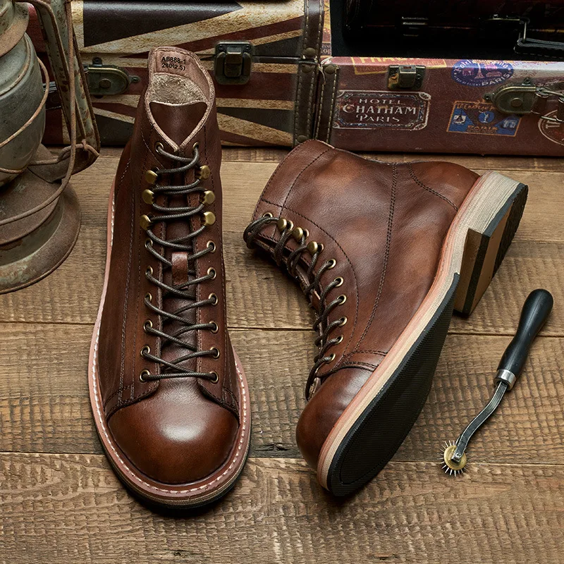 Мужские ботинки ручной работы  – обзор и цена Leather Work Boots