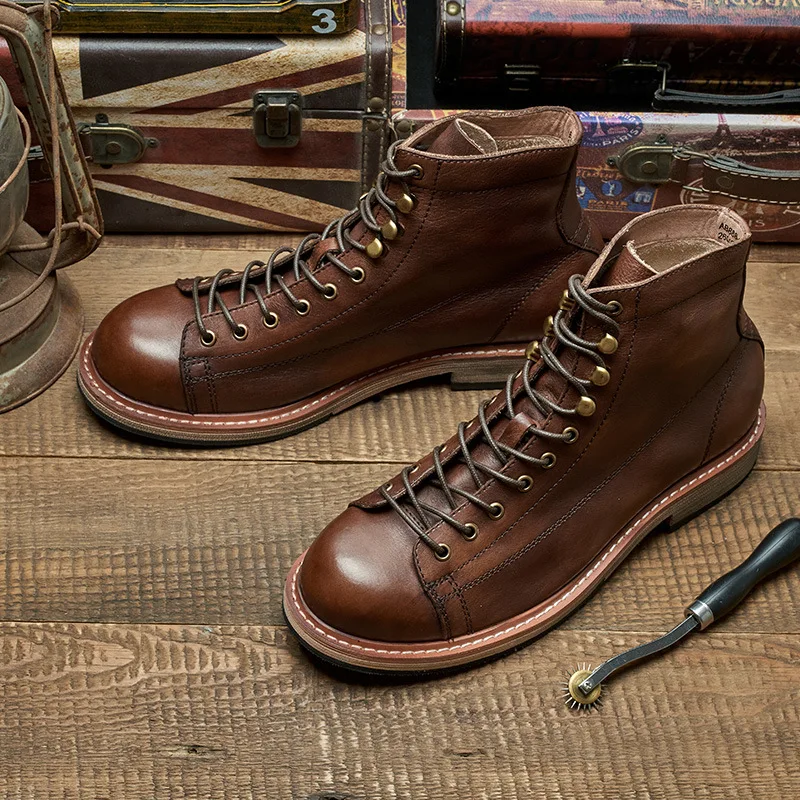 Мужские ботинки ручной работы  – обзор и цена Leather Work Boots