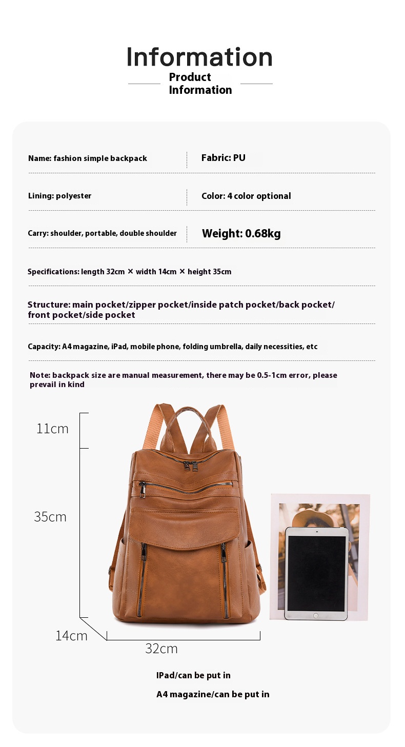 Новое поступление, кожаный рюк – обзор и цена Leather Work Womens Backpack