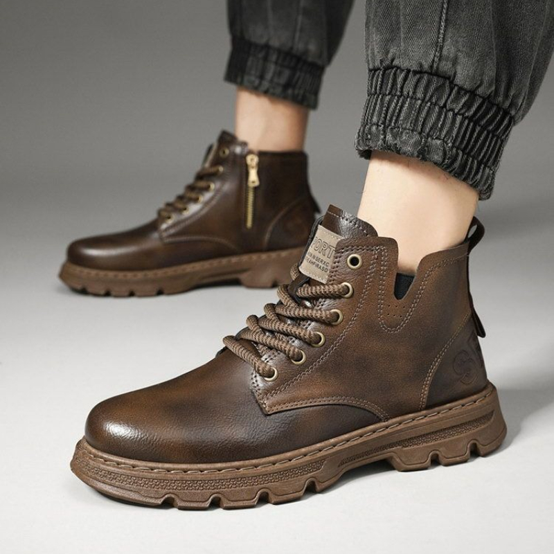 ​ Мужские кожаные ботинки с вы – обзор и цена Leather Work Boots