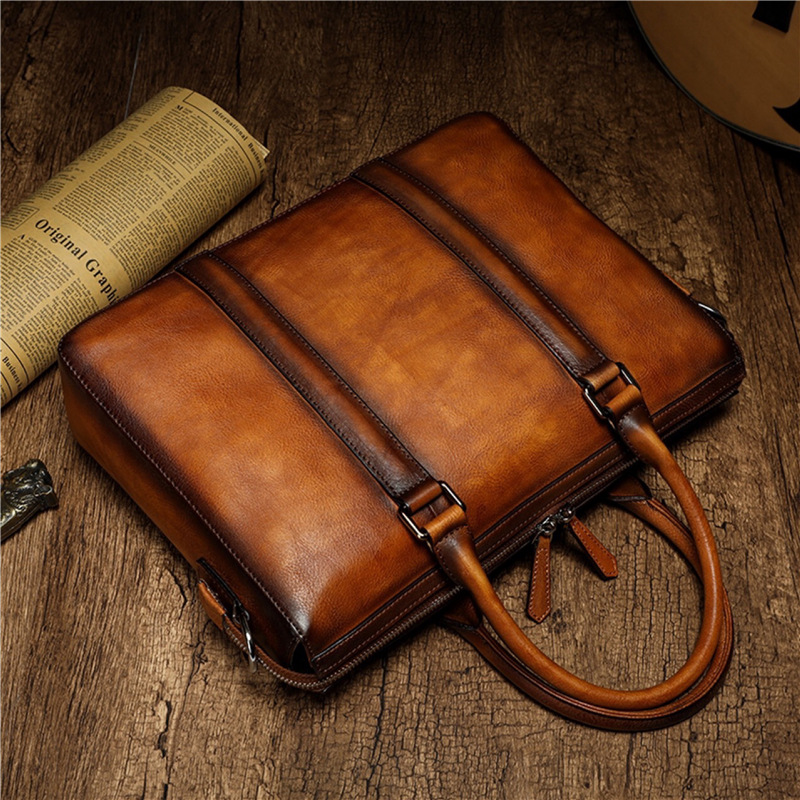 Деловой портфель YETTIES из на – обзор и цена Leather Work Handbags