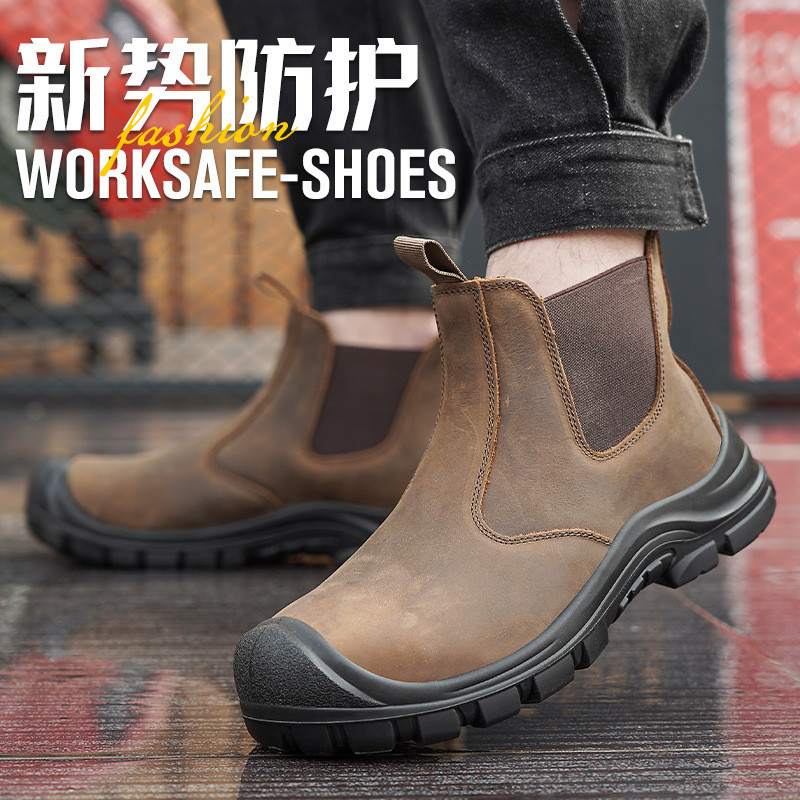 Мужские модные стальные носки  – обзор и цена Leather Work Boots