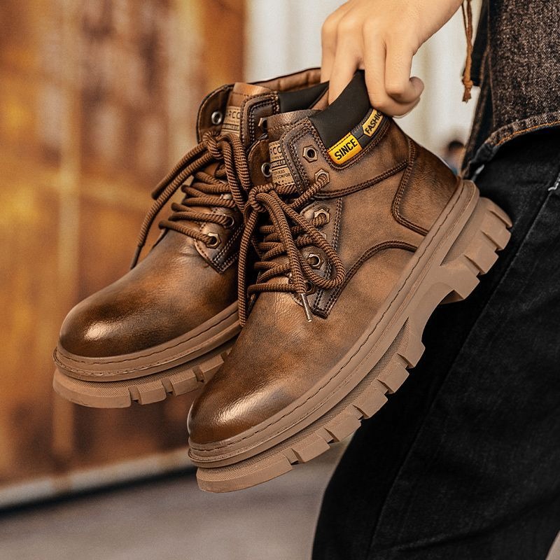 Винтажные мужские ботильоны на – обзор и цена Leather Work Boots