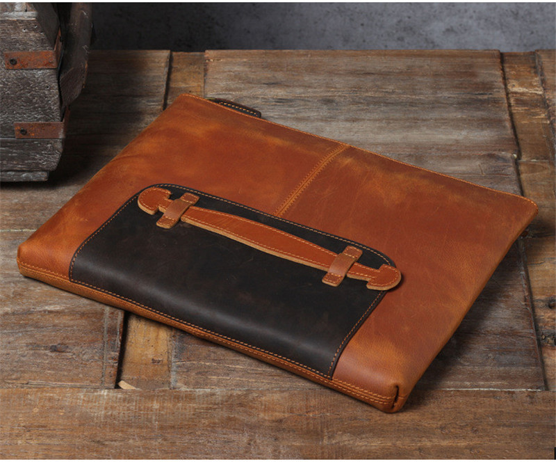 Винтажная мужская сумка-клатч  – обзор и цена Leather Work Bag Laptop