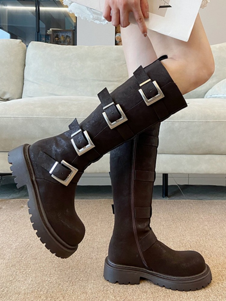 Модные женские высокие ботинки – обзор и цена Leather Work Boots