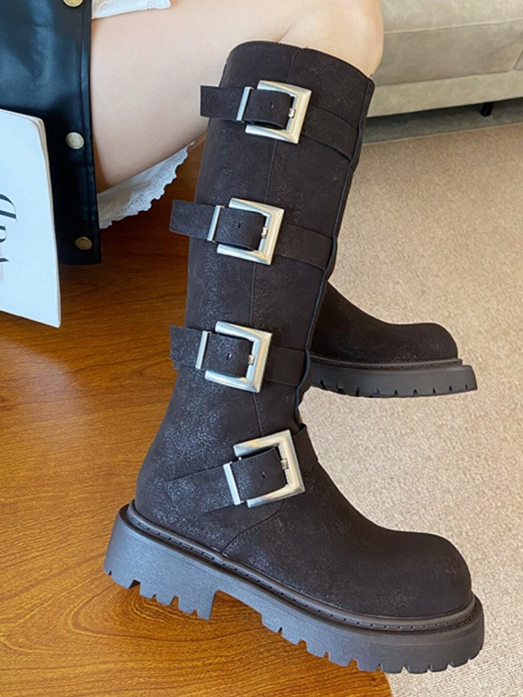 Модные женские высокие ботинки – обзор и цена Leather Work Boots