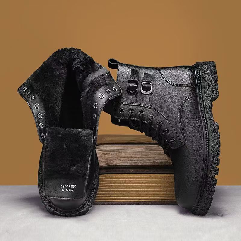 Мужские осенне-зимние высокие  – обзор и цена Leather Work Boots