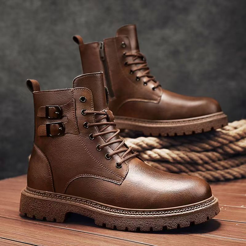 Мужские осенне-зимние высокие  – обзор и цена Leather Work Boots
