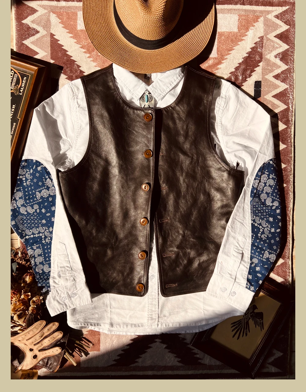 YR! Бесплатная доставка. Японс – обзор и цена Leather Work Vest For Men