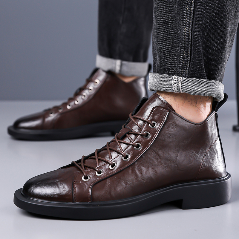 Мужские британские ретро-ботин – обзор и цена Leather Work Boots