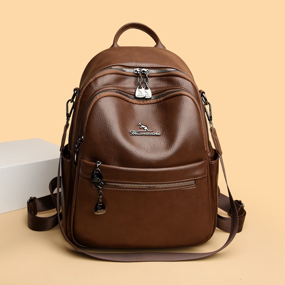 Рюкзак из зернистой кожи с тек – обзор и цена Leather Work Womens Backpack