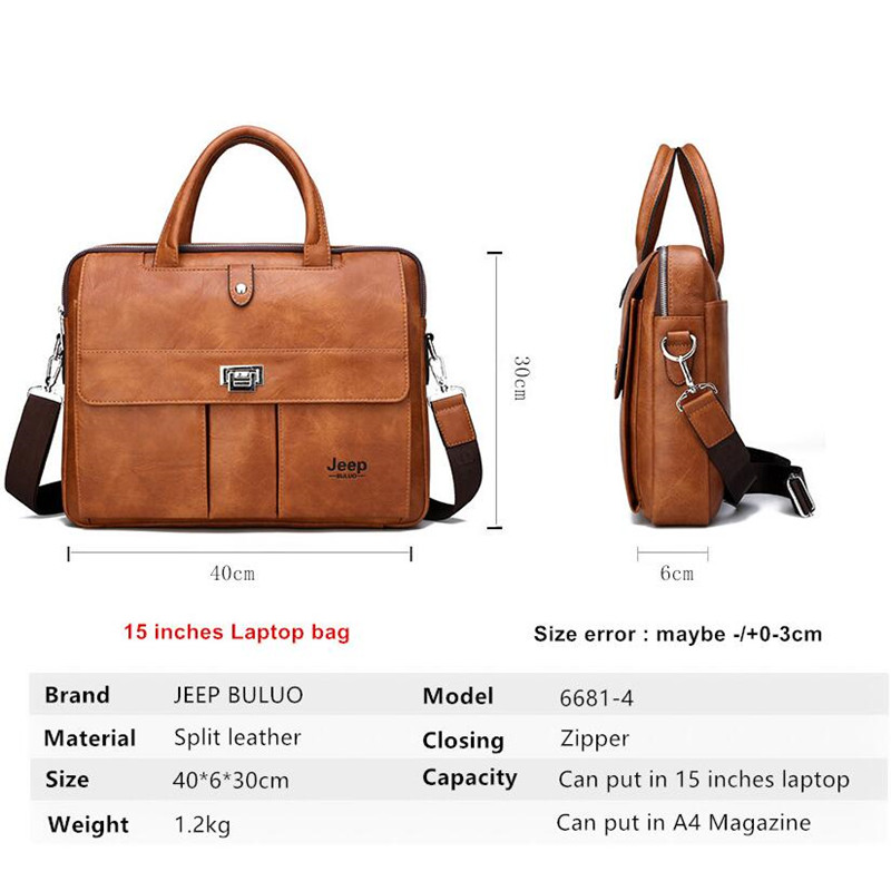 Мужской кожаный портфель Jeep  – обзор и цена Leather Work Handbags