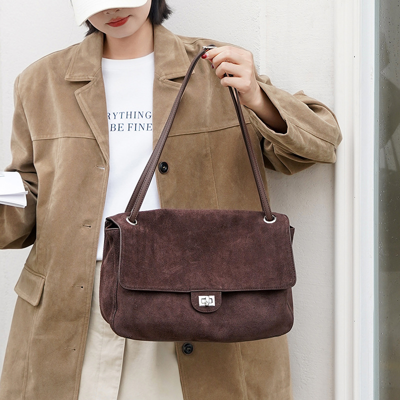 Натуральная замшевая сумка чер – обзор и цена Leather Work Handbags